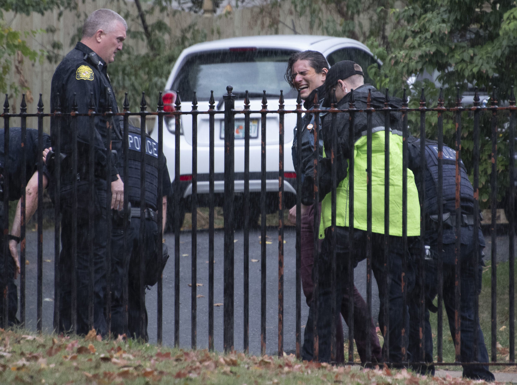 Protester arrested at 287(g) rally